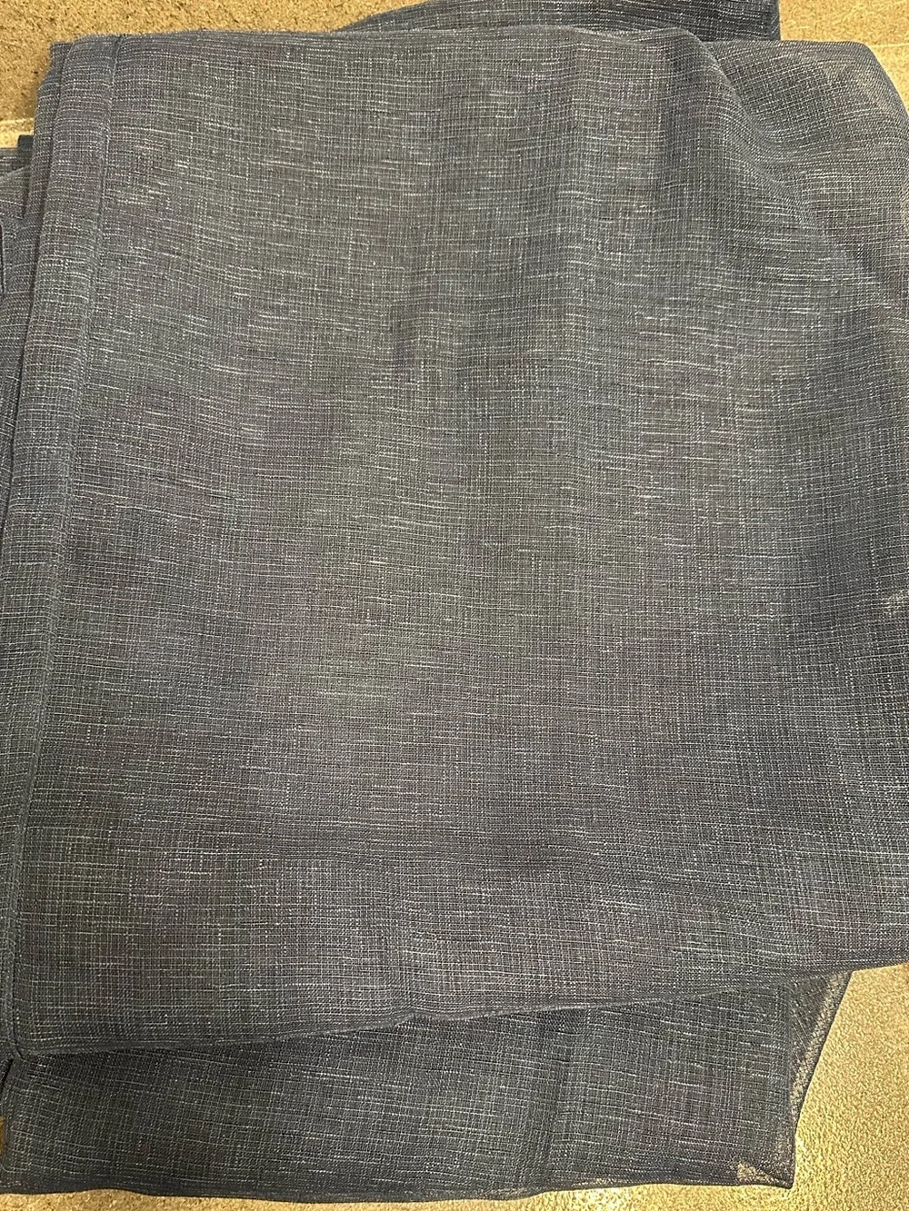 Navy Rod Pocket Curtain Panel